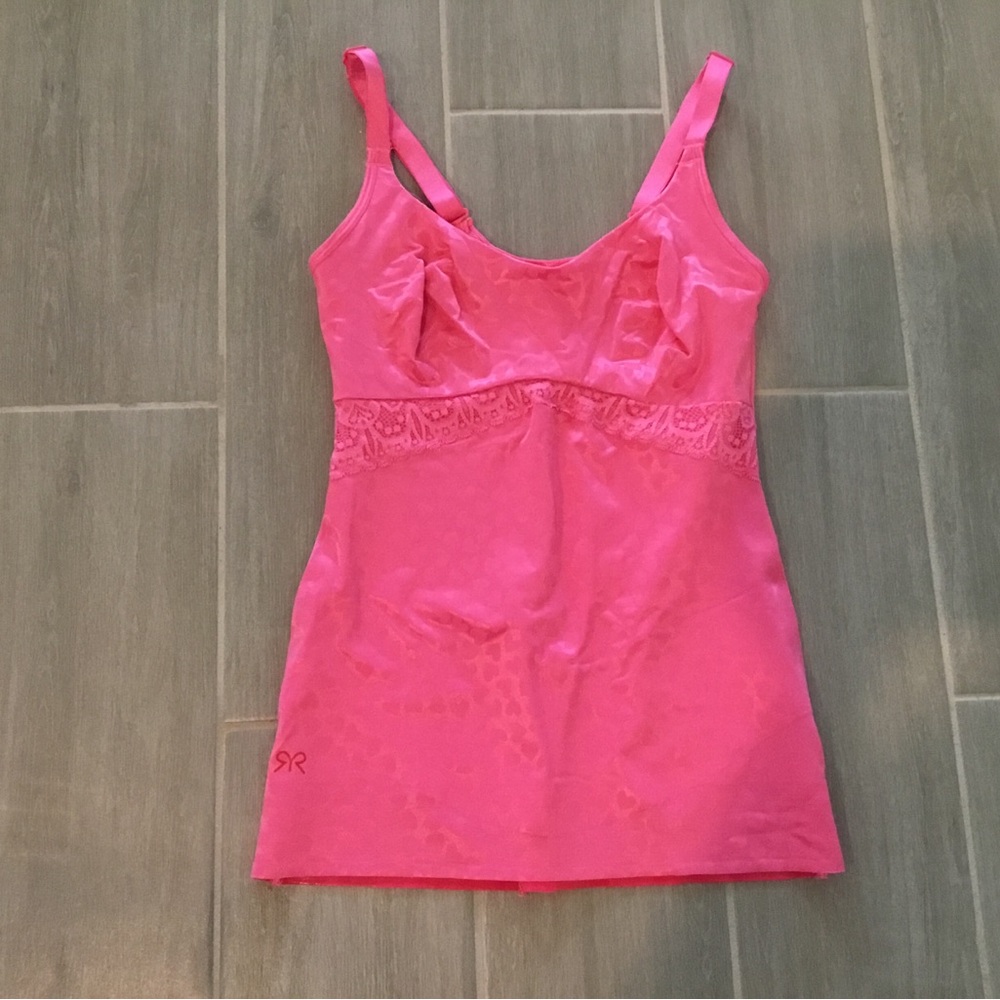 Ruby Ribbon Vibrant Pink with hearts, level 4 Lace Style